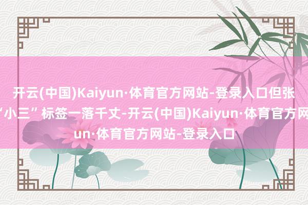 开云(中国)Kaiyun·体育官方网站-登录入口但张檬的作事因“小三”标签一落千丈-开云(中国)Kaiyun·体育官方网站-登录入口