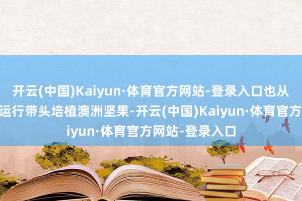 开云(中国)Kaiyun·体育官方网站-登录入口也从上世纪90年代运行带头培植澳洲坚果-开云(中国)Kaiyun·体育官方网站-登录入口