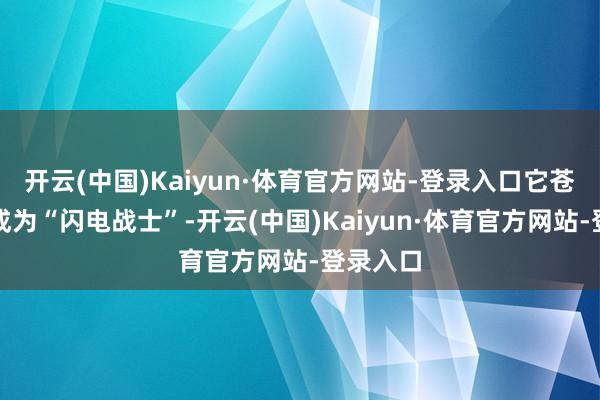 开云(中国)Kaiyun·体育官方网站-登录入口它苍狗白衣成为“闪电战士”-开云(中国)Kaiyun·体育官方网站-登录入口