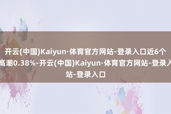 开云(中国)Kaiyun·体育官方网站-登录入口近6个月高潮0.38%-开云(中国)Kaiyun·体育官方网站-登录入口