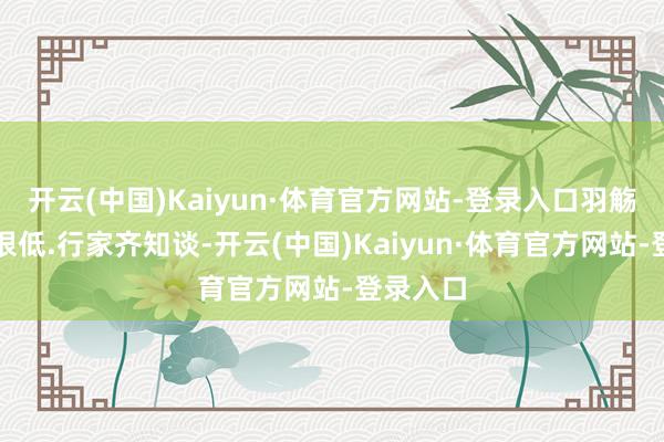 开云(中国)Kaiyun·体育官方网站-登录入口羽觞齐压得很低.行家齐知谈-开云(中国)Kaiyun·体育官方网站-登录入口