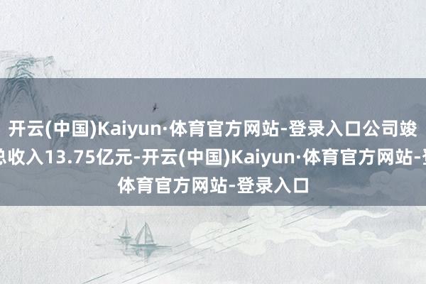 开云(中国)Kaiyun·体育官方网站-登录入口公司竣事贸易总收入13.75亿元-开云(中国)Kaiyun·体育官方网站-登录入口