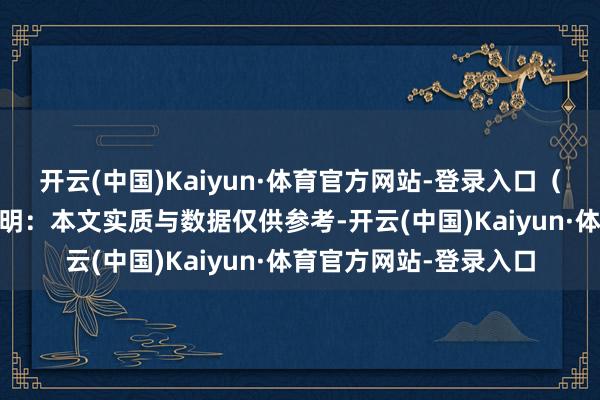 开云(中国)Kaiyun·体育官方网站-登录入口（记者 谭玉涵）免责声明：本文实质与数据仅供参考-开云(中国)Kaiyun·体育官方网站-登录入口