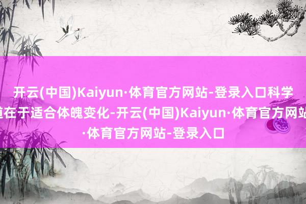 开云(中国)Kaiyun·体育官方网站-登录入口科学饮食的要道在于适合体魄变化-开云(中国)Kaiyun·体育官方网站-登录入口