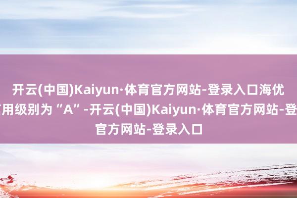 开云(中国)Kaiyun·体育官方网站-登录入口海优转债信用级别为“A”-开云(中国)Kaiyun·体育官方网站-登录入口