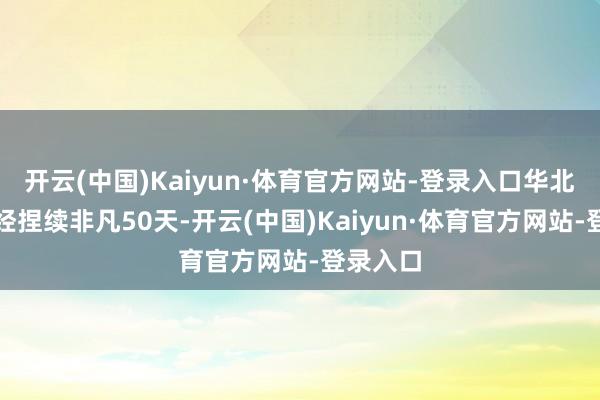 开云(中国)Kaiyun·体育官方网站-登录入口华北雨季一经捏续非凡50天-开云(中国)Kaiyun·体育官方网站-登录入口