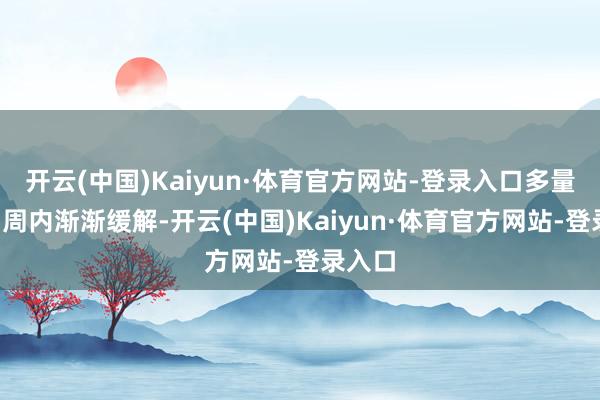 开云(中国)Kaiyun·体育官方网站-登录入口多量会在3周内渐渐缓解-开云(中国)Kaiyun·体育官方网站-登录入口