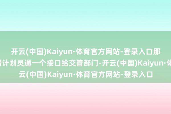 开云(中国)Kaiyun·体育官方网站-登录入口那导航的舆图上是否不错计划灵通一个接口给交管部门-开云(中国)Kaiyun·体育官方网站-登录入口