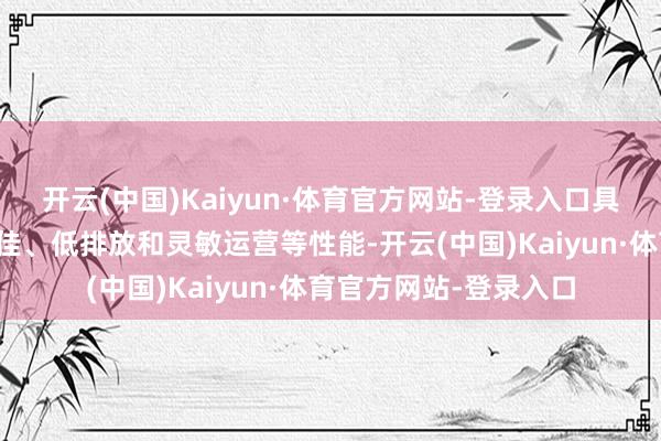 开云(中国)Kaiyun·体育官方网站-登录入口具有适航性强、适港性佳、低排放和灵敏运营等性能-开云(中国)Kaiyun·体育官方网站-登录入口