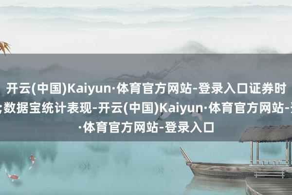 开云(中国)Kaiyun·体育官方网站-登录入口证券时报•数据宝统计表现-开云(中国)Kaiyun·体育官方网站-登录入口